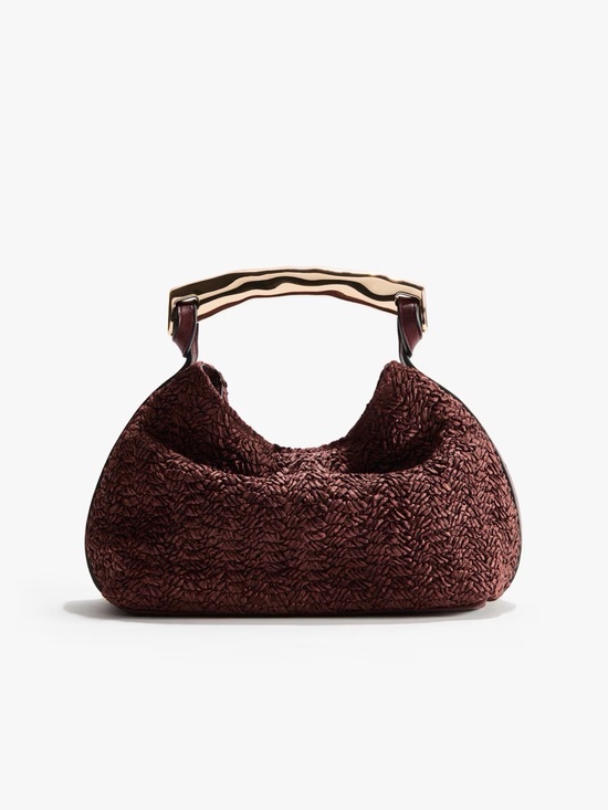 H&M Handbags - Viral H&M NWT Metal Handle Bag Shoulder Bag Straw Raffia Vacation